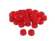 BQLZR 40x Top Hat Red Transparent Volume Tone Speed Control Knob for Electric Guitar