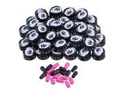 BQLZR 40Pieces Black Speed Knobs with White Person Head Pattern for Electric Guitar