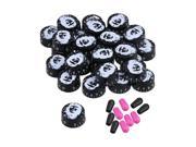 BQLZR 20 x Speed Knobs White Person Head Control Buttons For Electric Guitar Black