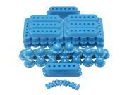 BQLZR 10 x Guitar Blue Plastic Single Coil Pickup Covers 48 50 52 Volume Tone Knobs