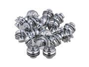 BQLZR 20 PCS Metal Strap Locks Knobs with Flat Head Guitar Replacment Chrome