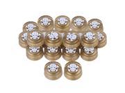 BQLZR 20Pieces Golden Speed Control Knob White Skull Replacement for Electric Guitar
