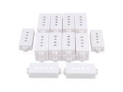 BQLZR 20 Pieces White Color Plastic Bass Guitar Neck and Bridge Pickup Covers