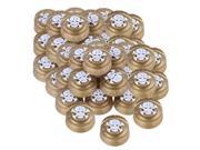 BQLZR 40PCS Golden Speed Control Knob White Skull Replacement for Electric Guitar