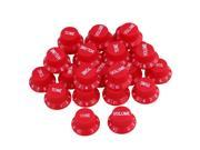 BQLZR Top Hat Guitar Plastic 10 Tone Knobs 20 Volume Knobs Red w White Numbers