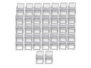 BQLZR Dollhouse Toy White Plastic Dressing Chairs 1 25 Scale Building Model Set of 50