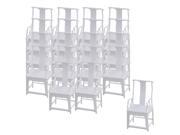 BQLZR 50pcs 1 25 Scale White Plastic Dollhouse Official Cap Chair Building Model