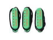 BQLZR 3Pcs Green Electric Guitar 4 Wire Single Coil Magnetic Pickup 48 50 52mm