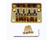 BQLZR Golden 4 String Zinc Alloy Cigar Box UKULELE Guitar Bridge with Screws
