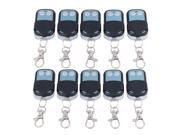 BQLZR 10 Sets 433MHz 2CH Wireless Learning Plastic Remote Controllor with Metal AB Key