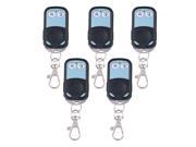 BQLZR 5 Sets 433MHz 2CH Wireless Learning Plastic Remote Control with Metal AB Key