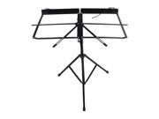 BQLZR Black Triangular Shape Adjustable Folding Music Stand with Carry Bag