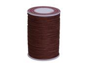 BQLZR Sewing Accessories Polyester Wax Waxed Cord String Dark Brown 0.7mm Dia
