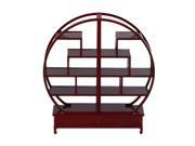 BQLZR 90x21x98mm Mahogany 1 25 Miniatures Round Curio Stand Display Shelf