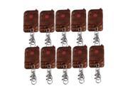 BQLZR 20pcs Brown 433MHz 1CH Wireless Learning Plastic Remote Controller 1 Red Key