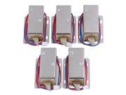 BQLZR 5PCS DC12V 0.6A TFS A21 Door Drawer Electric Lock Assembly Solenoid Silver