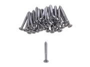 BQLZR 40PCS 44 x 5mm Metal Neck Plate Screws with 8mm Head Dia for Guitars Silver