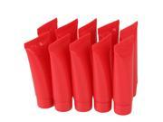 BQLZR 10 PCS 75mm High Red Soft Cosmetic Container Empty Tubes 10ml