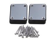 BQLZR Chrome 64x51x2mm Neck Size Square Plate for Electric Guitar Set of 10