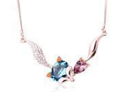 Chaomingzhen Crystal Fox Necklace Pendant for Women with Chain