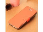 Euroge Tech® iphone 5C Drawing lines voltage Wallet Carrying Case Stand Cover with Card Slots orange
