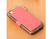 Euroge Tech® iphone 5C Drawing lines voltage Wallet Carrying Case Stand Cover with Card Slots pink