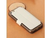 Euroge Tech® iphone 5C Drawing lines voltage Wallet Carrying Case Stand Cover with Card Slots white