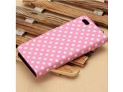 Euroge Tech® Polka Dot PU Leather Wallet Case for iPhone 5C Pink