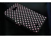 Euroge Tech® Polka Dot Leather PU Case Cover For Samsung Galaxy Note I9220 N7000 Black with Pink Dot
