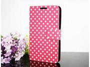 Euroge Tech® Polka Dot Leather PU Case Cover For Samsung Galaxy Note I9220 N7000 Rose