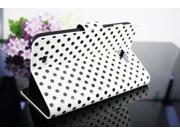 Euroge Tech® Polka Dot Leather PU Case Cover For Samsung Galaxy Note I9220 N7000 White