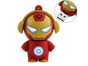 64GB USB Flash Drive Rubber Iron Man Tony Stark with a Headphone Shaped 8G Memory Stick USB 2.0 U Disk Red