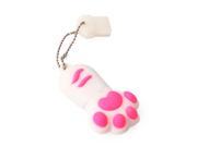 premium White pink Paw USB Flash Memory Drive 64gb