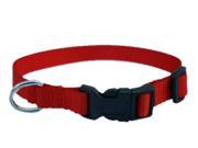 Sassy Dog Wear Adjustable Solid Nylon Webbing Dog Collar Made in USA