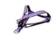 Sassy Dog Wear Adjustable Orchid Navy Polka Dot Dog Harness Made in USA