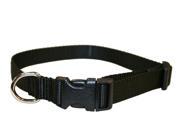 Sassy Dog Wear Adjustable Solid Nylon Webbing Dog Collar Made in USA