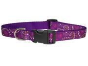 Sassy Dog Wear Adjustable Purple Pretty Paisley Dog Collar Made in USA