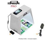 StandScan Pro is a Photography Light box that turns your mobile phone into a document scanner. It features built in LED lights to provide brighter pictures and