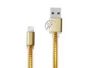 For Apple Lightning 8Pin USB Charging Data Cable for iPhone 7 7 plus 6s 6s plus 6 6 plus 5 iPad iPod 2 Meter Long Gold Color