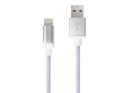 phone charging wire mesh mobile phone cable 1M USB cable data sync charger iPhone6 5 SE iPad and other iOS White