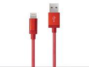 3.3 ft Red For Apple 8 pin Lightning Connector to USB Cable for iPhone iPod iPad Mesh Design Data Charging Cord
