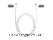 iRun® New USB 3.1 Type C USB C Cable Charging Cord for Apple 12 Macbook MJ262LL A and other Type C Devices 2M 6FT WHITE