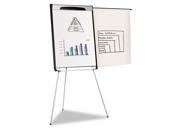 MasterVision BVCEA23066720 Tripod Extension Bar Magnetic Dry Erase Easel 39 to 72 High Black Silver 1 Each