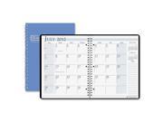 House of Doolittle Academic Planner Monthly 8.50 x 11 1.2 Year July till August 1 Month Double Page Layout Leatherette Paper Blue