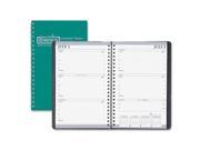 House of Doolittle Academic Planner Weekly 5 x 8 1.1 Year July till July 8 00 AM to 5 00 PM 1 Week Double Page Layout Leatherette Paper Green