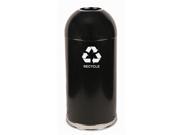 Black Round All Black Open Top Waste Container