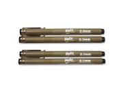 Helix Disposable Technical Drawing Pens 0.1 mm 0.3 mm 0.5 mm 0.8 mm Pen Point Size Black Ink 4 Pack