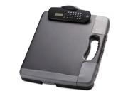 Portable Storage Clipboard Case w Calculator 11 3 4 x 14 1 2 Charcoal