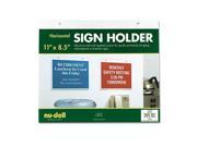 NU DELL MANUFACTURING Acrylic Sign Holder Horizontal 11 x 8 1 2 Clear
