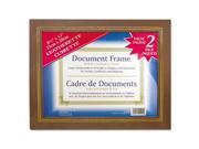NuDell Leatherette Document Frame 8 1 2 x 11 Espresso Brown Pack of Two